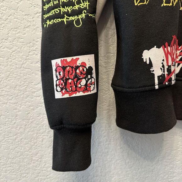 Bleecker & Mercer Black Graffiti Style Sweatshirt Size S Pullover Grunge Art - Picture 6 of 16